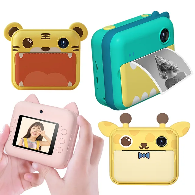 Children Instant Print Camera 12MP Children Digital Camera Toys Cartoon 1080P HD Video Photo Thermal Dual Camera With Kids Gift 1