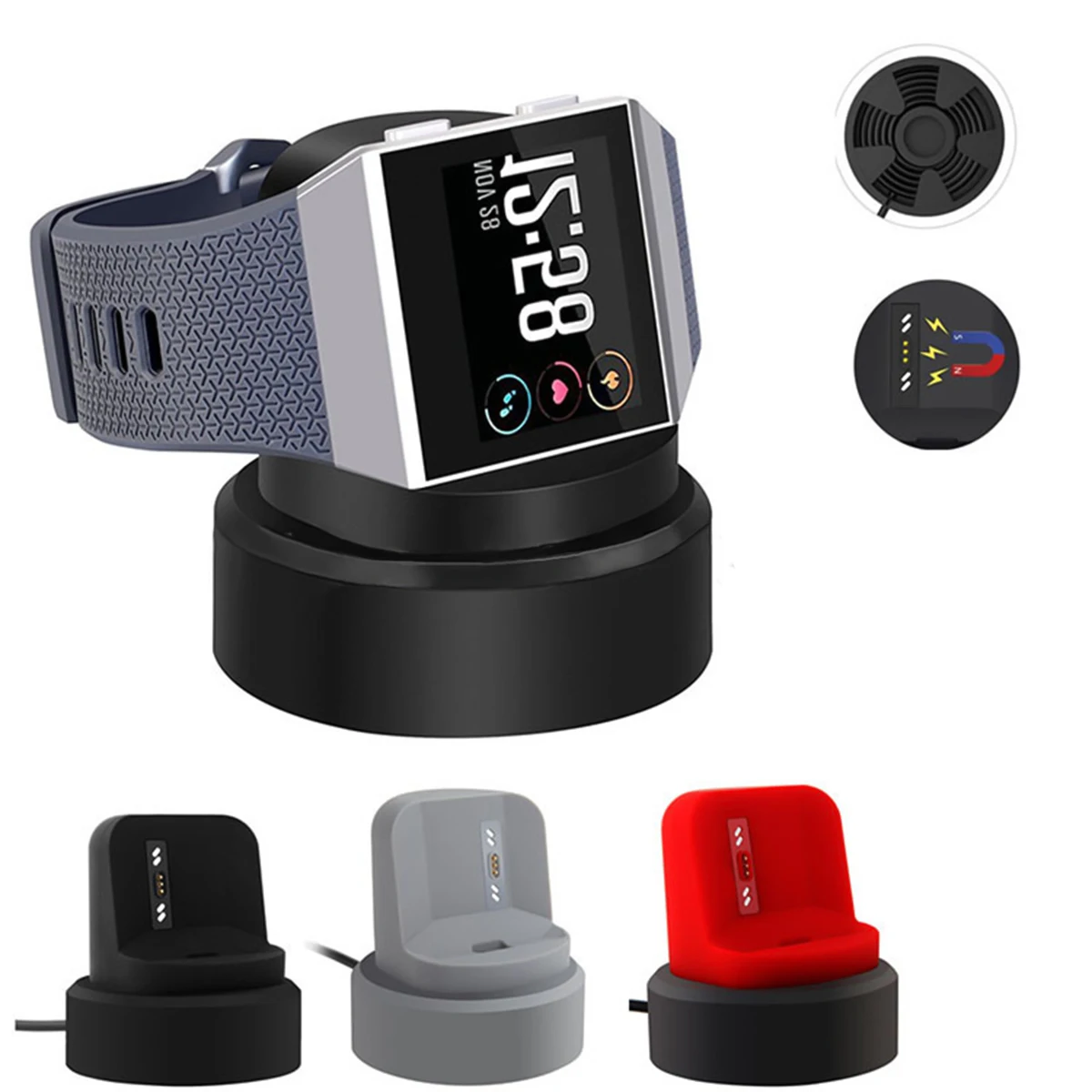 Магнитные часы USB зарядное устройство для Fitbit ионный Зарядное устройство смарт-часов док-станция держатель