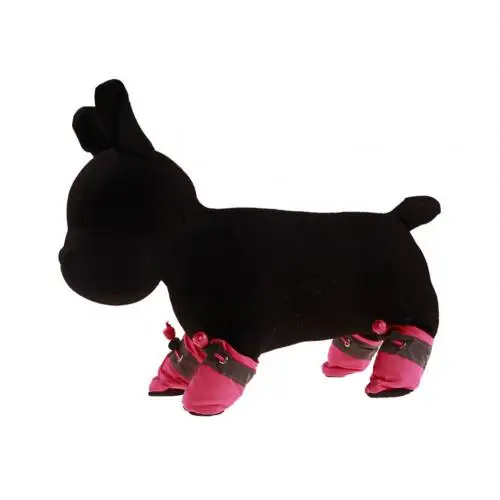 Black without Velvet Домашние питомцы, собаки, зимняя обувь, непромокаемые Зимние ботиночки, носки, резиновая нескользящая обувь для маленьких собак, щенков, обувь Cachorro - Цвет: Black without Velvet