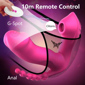 Vibrators for Women Clitoris Sucker Stimulator 3 IN 1 Heating Wearable Anal Dildo Vibrators Oral Sex Toys for Women Adults 18 3