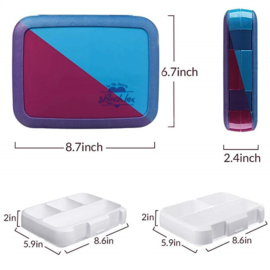 GESEW BPA Бесплатный Ланч-бокс для детей с отсеком Microwavable мультфильм Bento коробка Герметичный пищевой контейнер ланчбокс для пикника