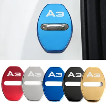 

Door Lock Decoration Protection Cover emblem case for Audi A3 8p 8v 8l accessories Car Styling