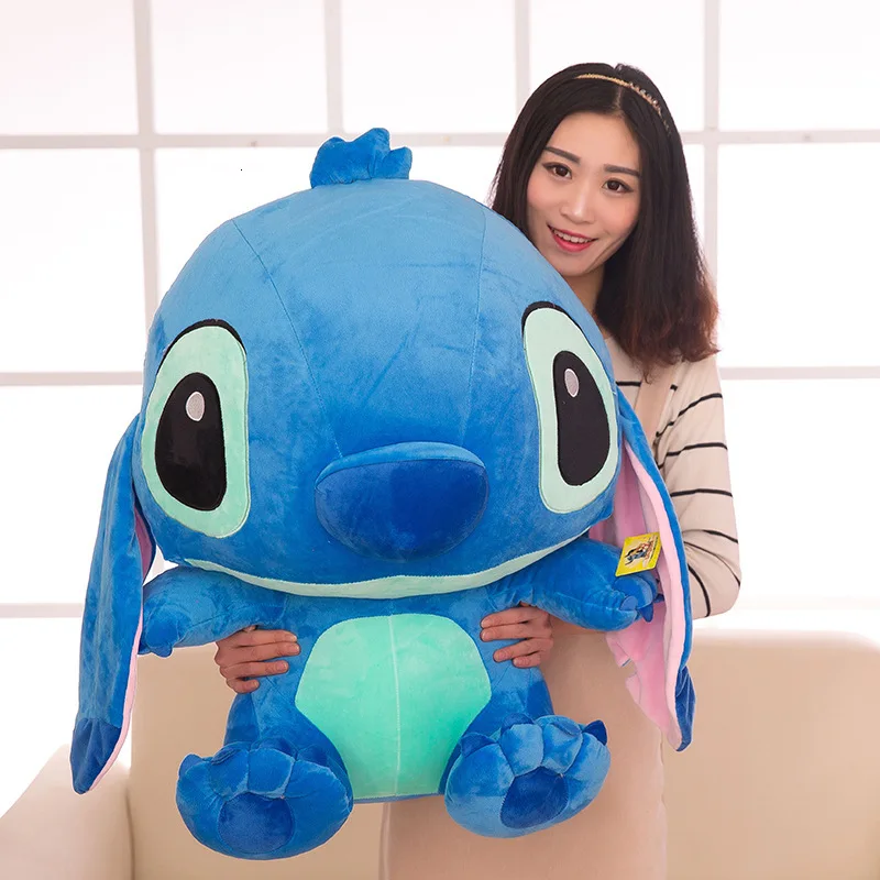 50/60 см мультик Kawaii Плюшевые игрушки, Стич для Детская кукла розового и голубого цвета, мягкая плюшевая игрушка, игрушки для малышей на день рождения, рождественский подарок для детей