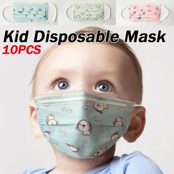 

10PCS Kid Children Non-woven Anti-flu Three-Layers Anti Dust Cover Standard Proof Safety Protective Cute