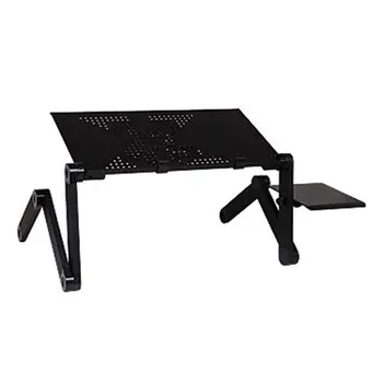 

Adjustable Aluminum Laptop Desk Ergonomic Portable TV Bed Lapdesk Tray PC Table Stand Notebook Table Desk Stand With Mouse Pad