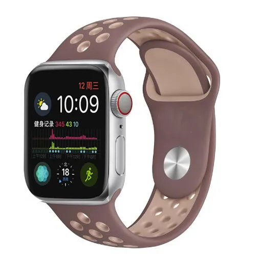 Мягкий силиконовый спортивный ремешок для apple watch ремешок 40 мм 44 мм браслет для iwatch 5 4 3 2 1 дышащий ремешок для часов 42 мм 38 мм