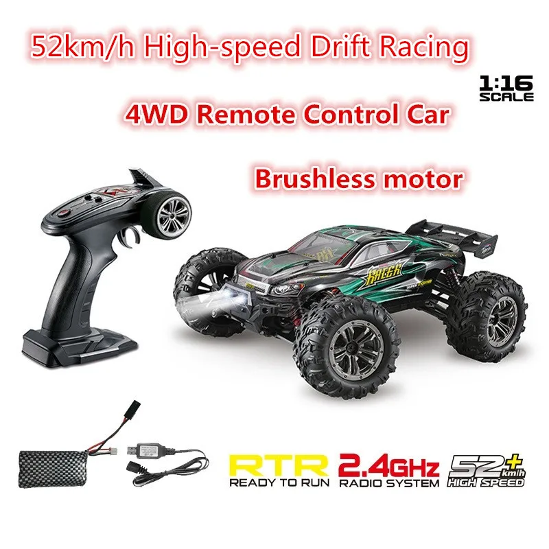 

Brushless Motor Brushless ESC Rc Car 4WD 2.4G 1:16 52km/h High-speed Buggy Bigfoot Truck RC Drift Racing Remote Control Car Toys