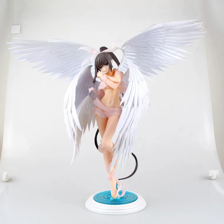 New figurine skytube Shining Ark anime Figure Seraphim Sakuya Sexy Angel Action figure feather ver PVC 35cm collection model (7)
