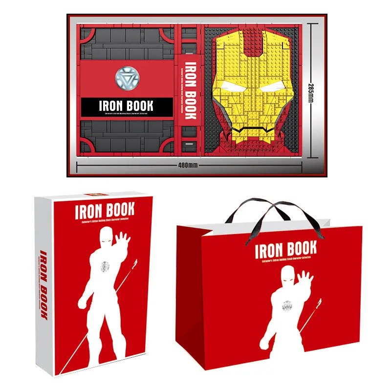 

New MOC Iron Man Collections Book Fit LegoLYings Marvel Avengers Building Blocks Bricks Toys SY1361 Christams Gifts for Children