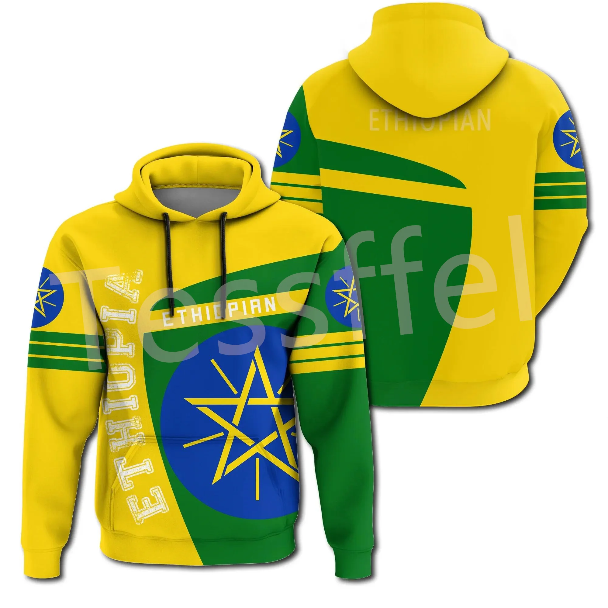 Tessffel Newest Ethiopia County Flag Africa Native Tribe Lion Pullover Tracksuit 3DPrint Mens/Womens Harajuku Casual Hoodies A-7 plstar cosmos 3dprint newest arborist combo custom name set trousers joggers pants harajuku streetwear hoodies sweatshirt zip 1