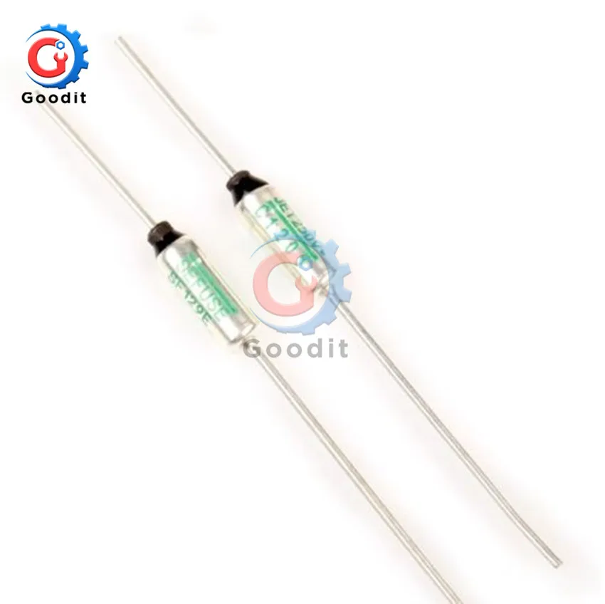 ALLECIN 10 Stück Thermosicherung Tf 184 Grad Celsius 10A 250V AEC184E Temperatursicherung 184℃ Thermo Sicherungen Thermosicherungen