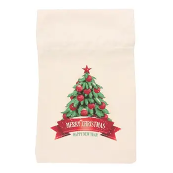 

Canvas Drawstring Bag Christmas Small Candy Storage Reusable D08D