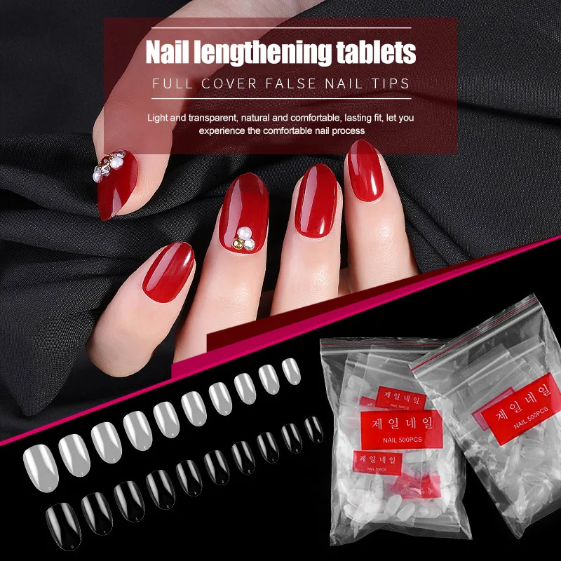 2019 Hot Sale 500pcs/bag Fake Nails Half-stick Piece Square Shaped New Fashion Women Girl Comfort Durable Fit J3 | Красота и здоровье