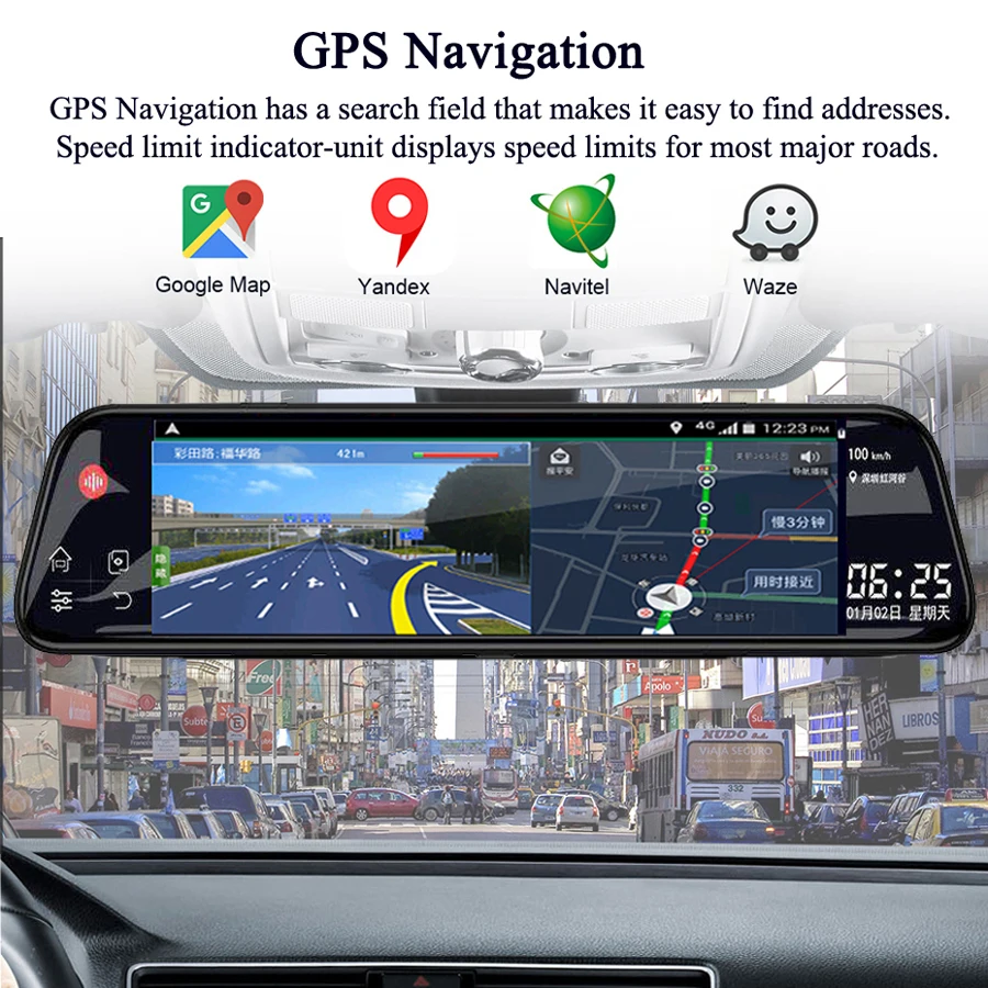Видеорегистратор WHEXUNE 12 дюймов 4G ADAS Android 8 1 GPS FHD 1080P|gps navigation|gps navigation navigator3g |