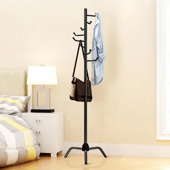 

178CM Coat Rack Clothes Hanger Living Room Bedroom Furniture Coat Stand with L-Shaped Hooks Tripod Base Modern Coat Rack