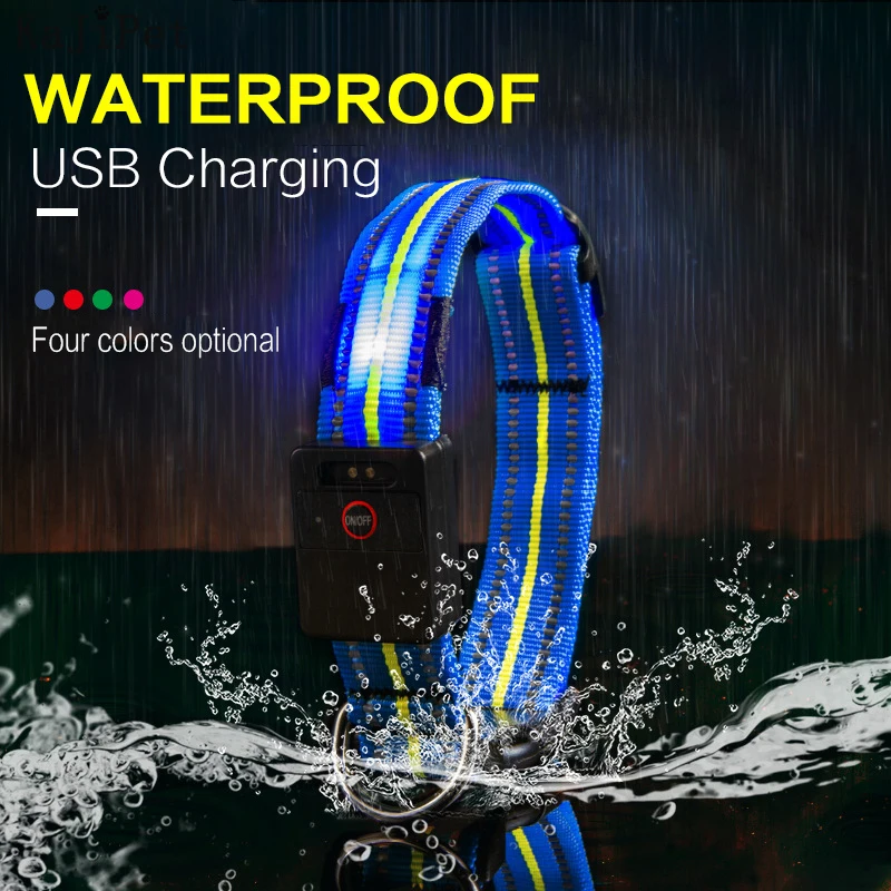 Водонепроницаемый светодиодный зарядный Usb регулируемый нейлоновый светящийся