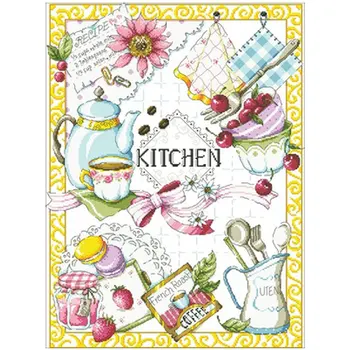 

Cutlery set patterns Counted Cross Stitch 11CT 14CT DIY Chinese Cross Stitch Kits Embroidery Needlework Sets home decor