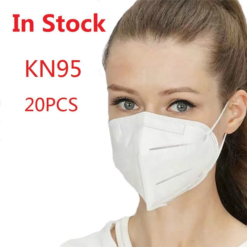 

20pcs N95 Mask CE Certificate Mouth Face Mask Dust Anti Infection N95 Masks Respirator PM2.5 Same Protective as KF94 FFP2