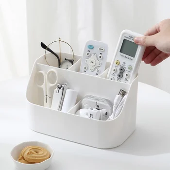 

Office Desk Compartment Household Desktop Storage Box Organizer Remote Control Holder For Home Makeup Storage Organizer Basket