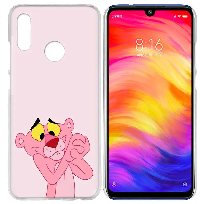 Чехол для Xiaomi Redmi Note 7 7A фотоаппаратов моментальной печати 7S 6 6A 5 Y3 K20 mi 8 до 9 лет CC9 CC9E A1 A2 A3 играть F1 Lite Pro Plus Корея Розовая пантера с рисунком из мультфильмов
