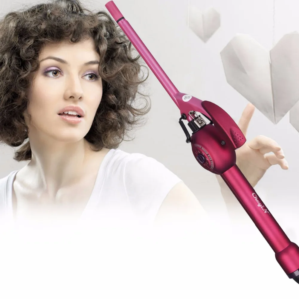 Curling Wand Iron Rectangular 3 8 Thin Titanium Barrel For