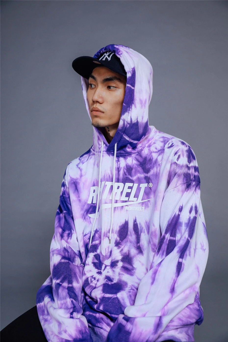 Свободные мужские толстовки в стиле хип-хоп Харадзюку, пуловер с принтом Tie Dye, толстовки с капюшоном,, уличная мода, топы, мужская толстовка с капюшоном, WG630