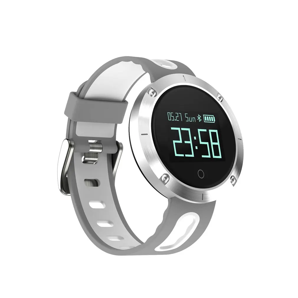 DM58 Silver Smart Watch Sleep Blood Pressure Monitor Pedometer Smart Bracelet IP68 Waterproof Sport Smartwatch for iOS Android