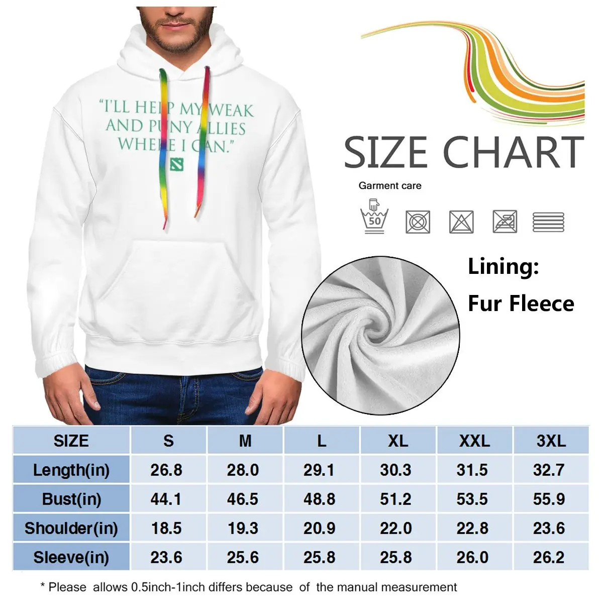  Wraith King Hoodie DOTA 2 Wraith King Quote Hoodies XXXL Fashion Pullover Hoodie Long Length Mens H