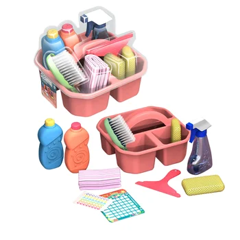 

11Pcs Children Pretend Play Simulation Cleaning Tool Toys With Storage Box Toy For Children Kids Educational Toys Birthday Gift