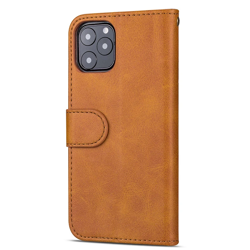 Ретро кожаный кошелек чехол для iPhone 11 Pro Max 11 Pro роскошный, с магнитной застежкой на молнии слот для карт подставка держатель кошелек Чехол