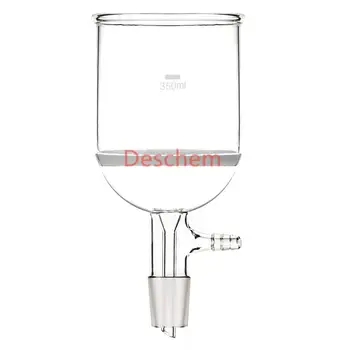 

350ml 24/29 Glass Buchner Funnel 3# Coarse Filter 10mm Filtration Hose Adapter