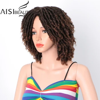 

AISI BEAUTY Synthetic Wigs for Women Blown Gradient Short Kinky Curly Synthetic Women's Wigs Heat-Resistant Full Synthetic Wigs