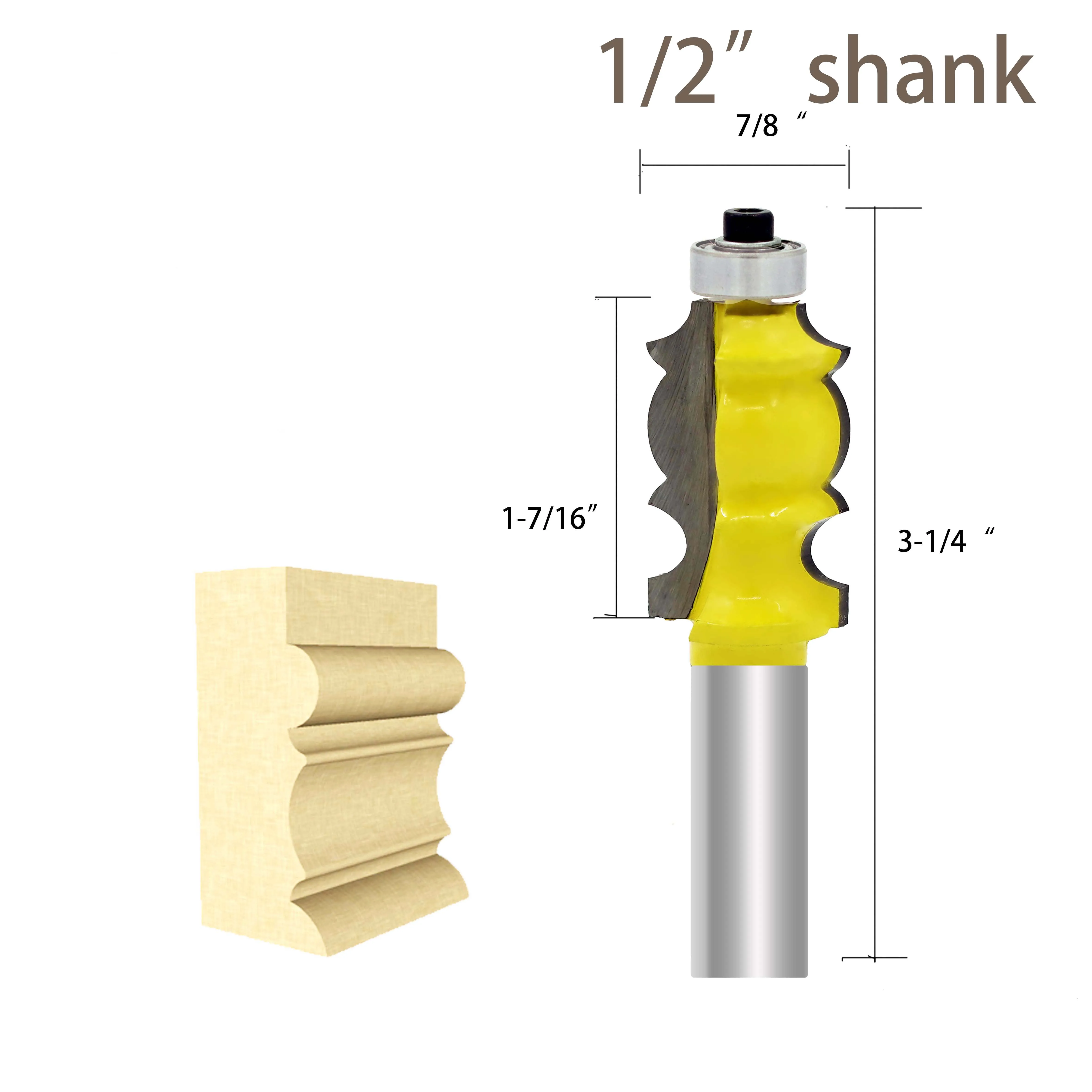 

1pc 1/2" Shank milling cutters mill Special Moulding Handrail Wood Router Bit Woodworking Milling Cutter for woodworking tools