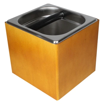 

Coffee Knock Box Wood Coffee Grounds Container Box Barista Coffee Residue Bucket Grind Waste Bin Knocking Bucket