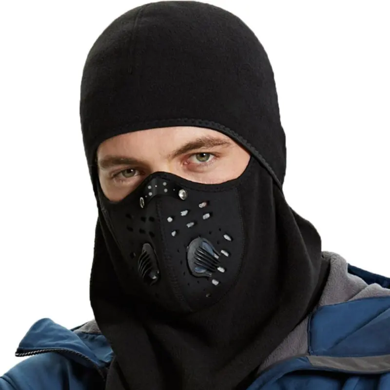 Зимние ветрозащитные мужские лыжные шапочки для пеших прогулок теплые Флисовые