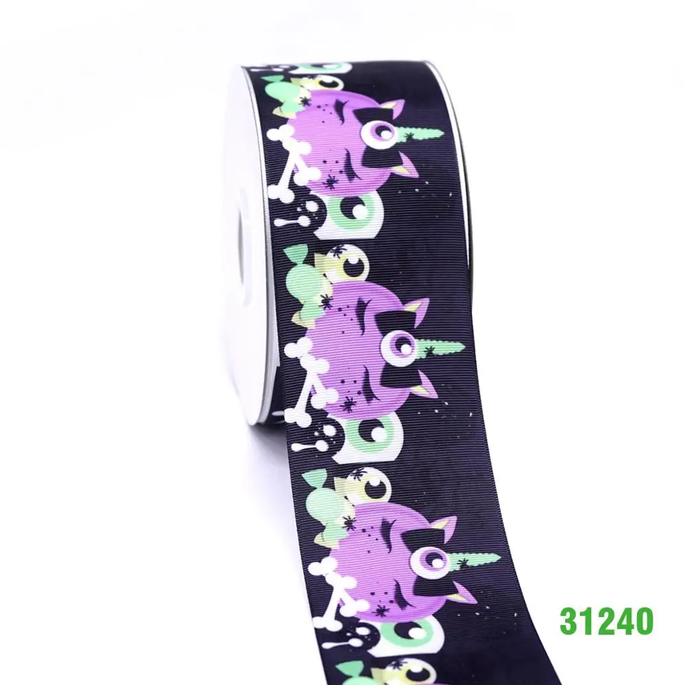 50 ярдов мультфильм напечатанный grosgrain ленты 31245 - Цвет: 31240