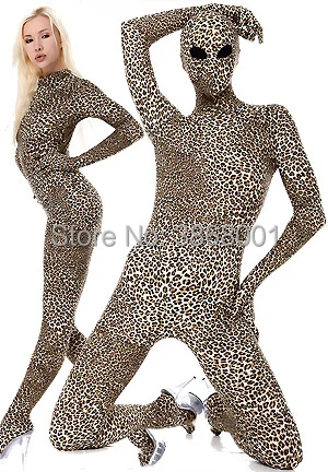 Костюм на Хэллоуин леопардовый комбинезон спандекс животное Zentai полный боди