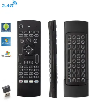 

2.4G Wireless Keyboard TV Box Remote Control Air Mouse T3 Backlight Smart Voice Mx3 Mini KM9 A95X H96 MAX Android 9.0 TV Box