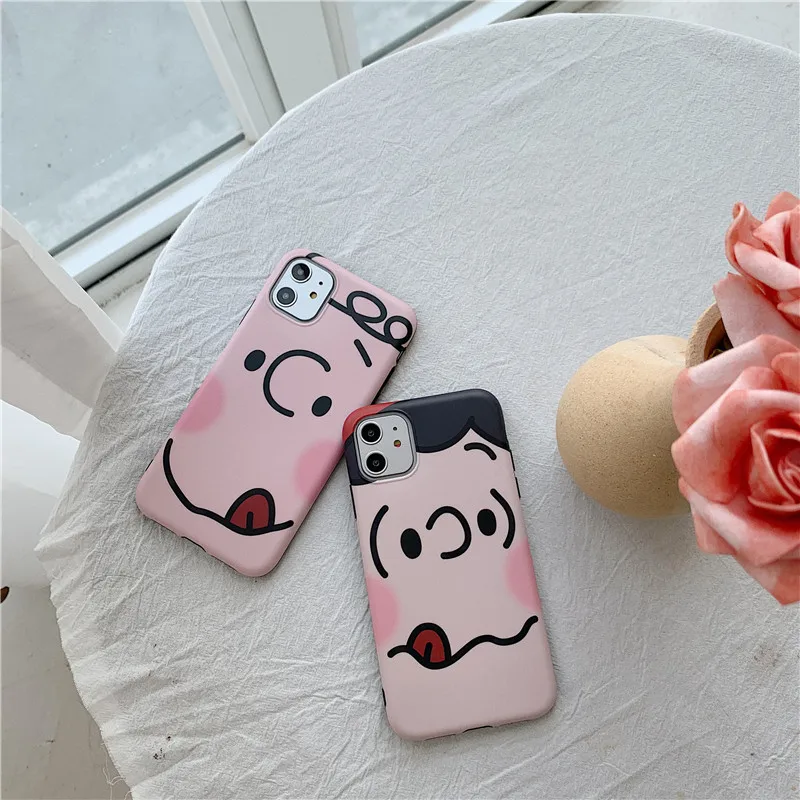 Милый чехол для телефона Charlie коричневый Lucy s для iPhone 11 Pro MAX X XR XS Max 6 6s 7 8 plus чехол матовый красный мягкий силиконовый чехол
