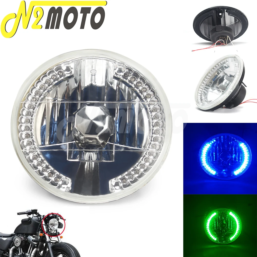 Phares Moto 6 Pouces Universels - Ampoule Halogène 35W, Verre Jaune Ou Transparent, Facile à Installer