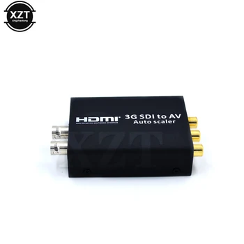 

3G SDI to AV Converter BNC to RCA Audio Scaler Adapter Support Convert SD-SDI,HD-SDI,3G-SDI Analog Audio Video Signal to TV