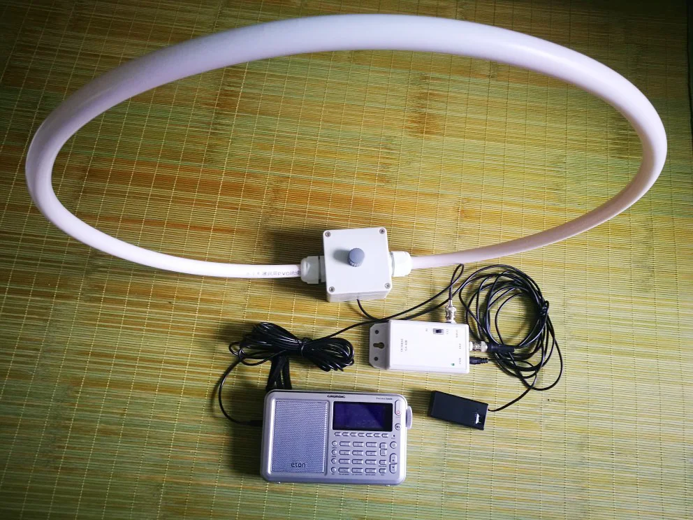 

GA400 Balcony Outdoor Rotating Medium wave AM/FM short-wave SDR loop antenna radio Active Receive Antenna Loop 100K-200MHz