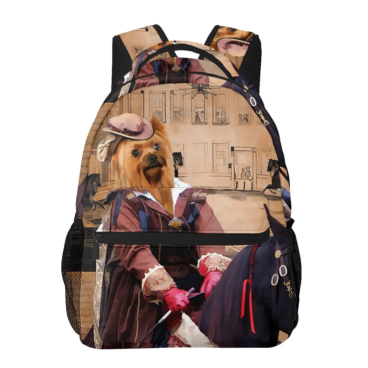 

Yorkshire Terrier Art Canvas Print Backpack for Girls Boys Travel RucksackBackpacks for Teenage school bag