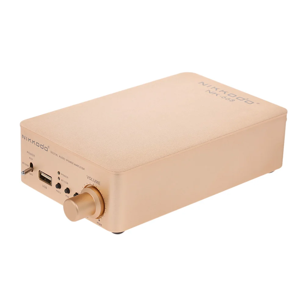 NIKKODO NK668 Мини HiFi аудио приемник Amp Bluetooth 5,0 цифровой аудио усилитель мощности Поддержка USB AUX 2*60 Вт+ 60 Вт W/кабель питания
