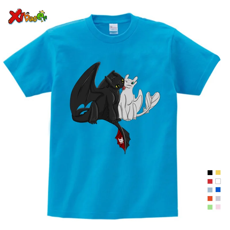 

2019 Kids Toothless T-shirt Men Cute Tops How To Train Your Dragon Cartoon Tees T Shirt 6T Summer Grey Clothes Cotton Tshirt