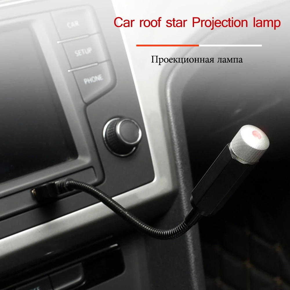 USB светодиодный лазерный проектор на крышу ночник для автомобилей и домашнего