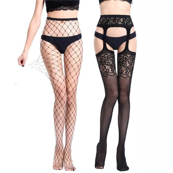 

Hollow Out Sexy Pantyhose Embroidery Black Women Tights Stocking Fishnet Stockings Club Party Hosiery Calcetines Female Mesh