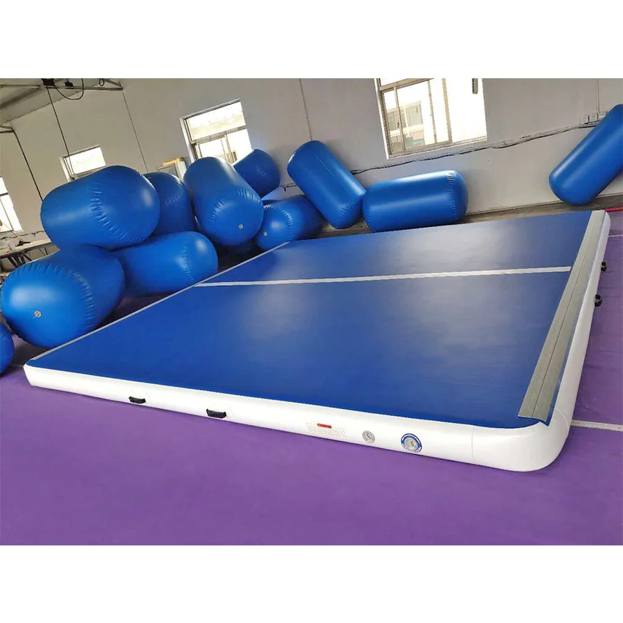 HIBADOU 1x1m,2x2m,3x3m,Thick 20cm Gymnastics Air Mat Tumble Track Tumbling Mat Inflatable Floor Mats With Electric Pump