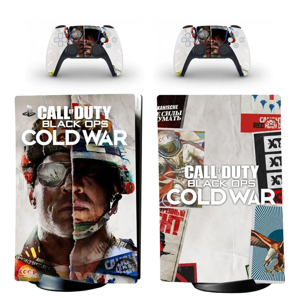 

Cold War PS5 Digital Edition Skin Sticker Decal Cover for PlayStation 5 Console and 2 Controllers PS5 Skin Sticker Vinyl