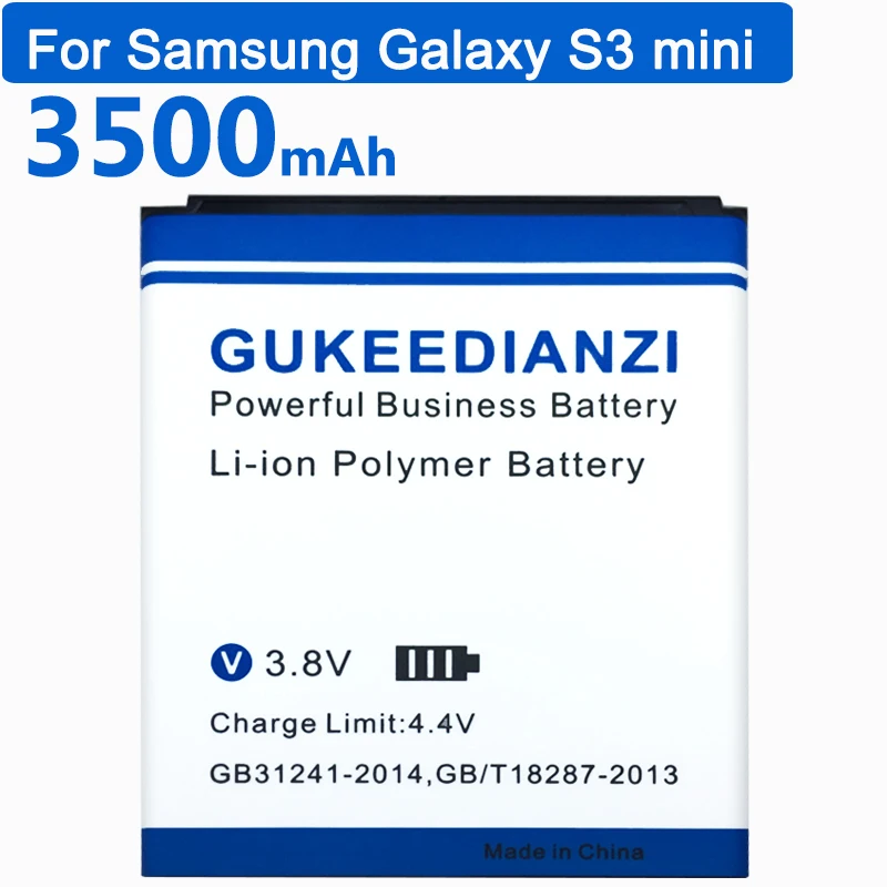 GUKEEDIANZI аккумулятор для телефона емкостью 3500 мАч EB425161LU для samsung Galaxy S3 Mini S3Mini GT-i8190 i8190 ACE II 2 i8160 сменная батарея